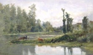 Bord De Riviere by Charles-Francois Daubigny
