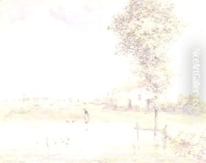 In The Village by Jean-Francois Raffaelli