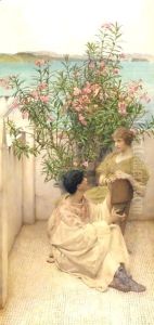 A Peaceful Roman Wooing by Sir Lawrence Alma-Tadema