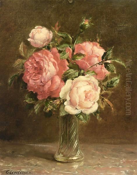 A Still Life Of Pink Roses - view 1