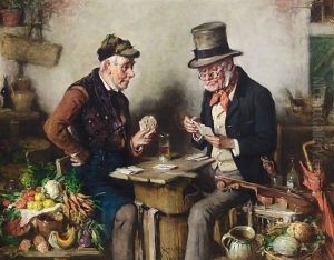 A Game Of Cards by Hermann Kern