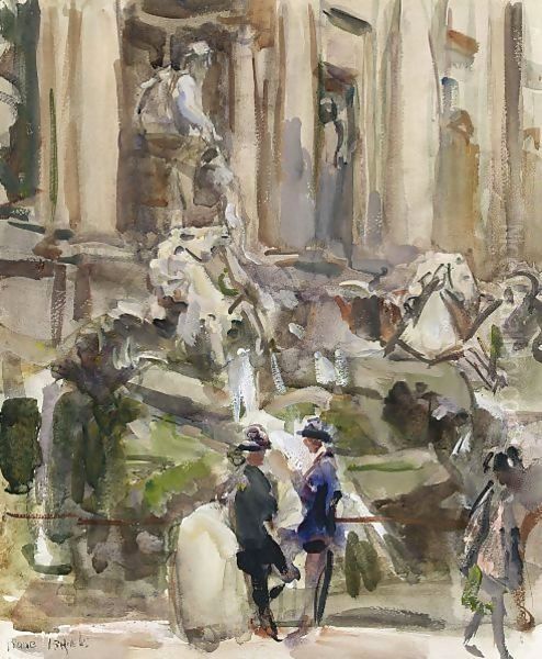 At The Trevi Fountains, Rome - view 1