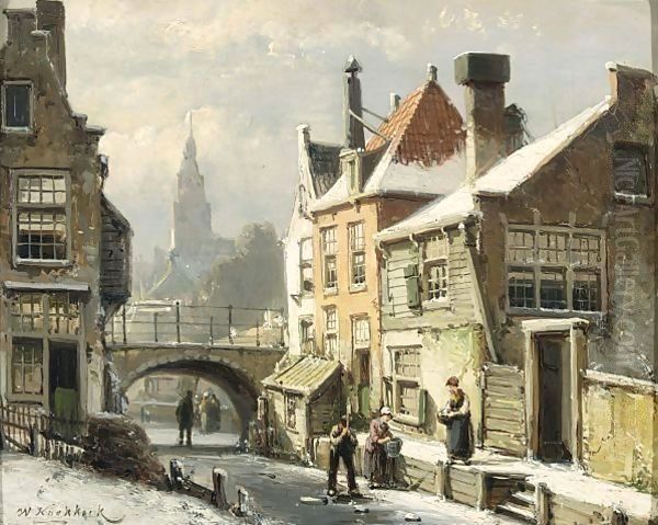 A View Of A Dutch Town In Winter - view 1