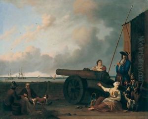 On The Blaauwhoofd At Amsterdam by Ludolf Backhuysen