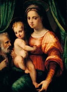 The Holy Family by Domenico Puligo