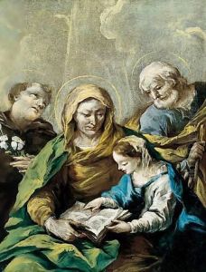 The Education Of The Virgin With Saints Joseph And Anthony Of Padua Attending by Francesco Guardi