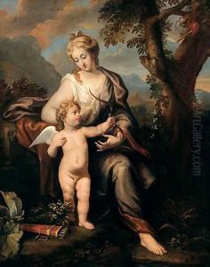 Venus And Cupid by Giovanni Batista Cipriani