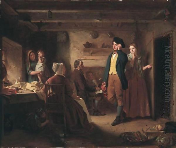 'Their Eldest Hope, Their Jenny, Woman-Grown', From The Cotter's Saturday Night by John Faed