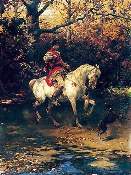 Prince Lubomirski On Horseback - view 1