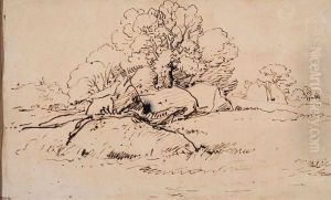 Paysage Aux Rochers, Fontainebleau by Theodore Rousseau