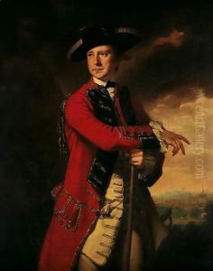 Portrait Of An Officer by Josepf Wright Of Derby