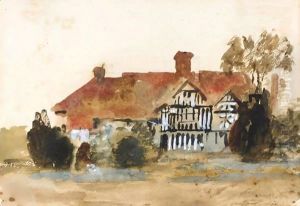 Study Of A Country House by Hercules Brabazon Brabazon