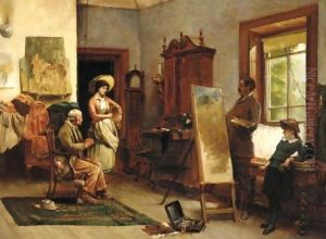 The Artist At Work by Charles Curran