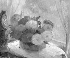 Zinnias And Marigolds by Bernhard Gutmann