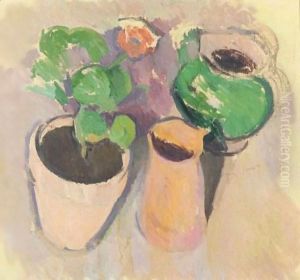 Still Life With Flower Pot And Vases by Patrick Henry Bruce