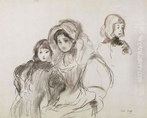 Les Deux SAurs (Etude) by Berthe Morisot