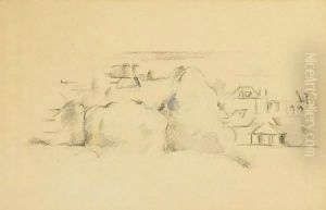 Paysage Avec Meules by Paul Cezanne