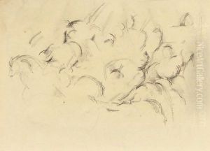 After An Old Master Knights On Horseback by Paul Cezanne