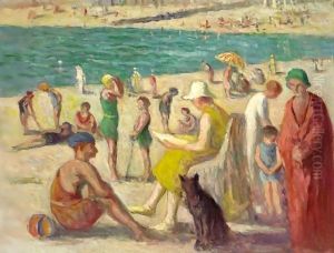 La Plage De Parame by Maximilien Luce