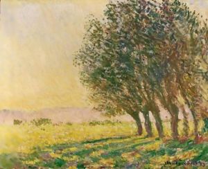 Saules Au Soleil Couchant by Claude Oscar Monet