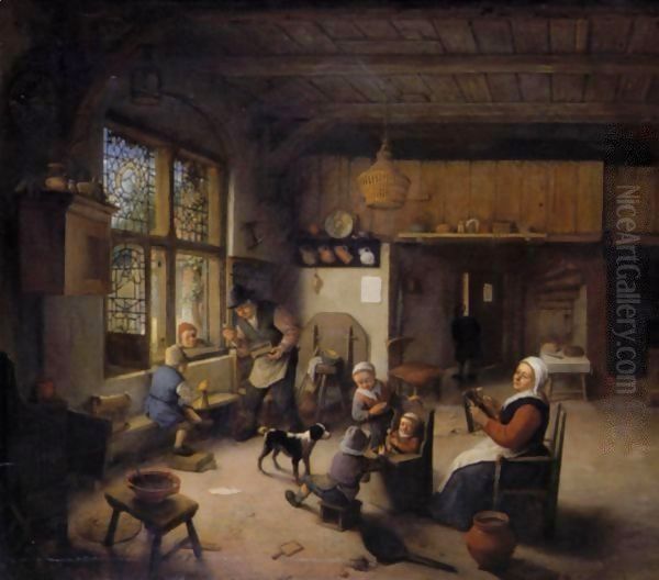 Peasant Family In An Interior - view 1