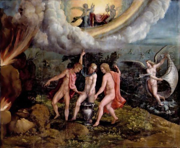 Jupiter, Neptune And Pluto Drawing Lots For Their Kingdoms - view 1