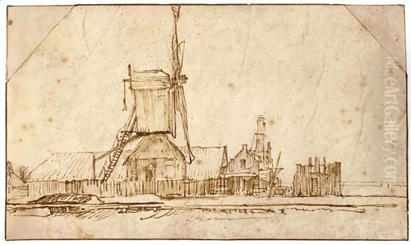 Landscape With A Windmill And Other Buildings - view 1