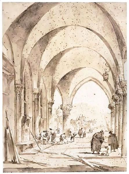 View Through The Portico Of The Doge's Palace, Venice - view 1