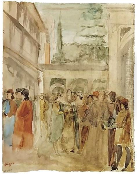 A Copy After Gozzoli's Fresco, Joseph And His Brothers In Egypt - view 1