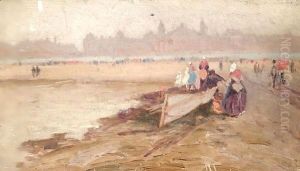 Beach scene by Eduardo de Martino