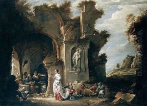 The temptation of Saint Anthony by David The Younger Teniers