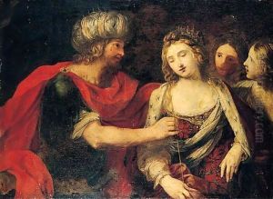 Esther before Ahasuerus by Giovanni Andrea Sirani