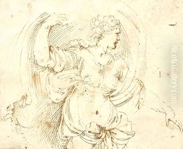 A draped female figure - view 1