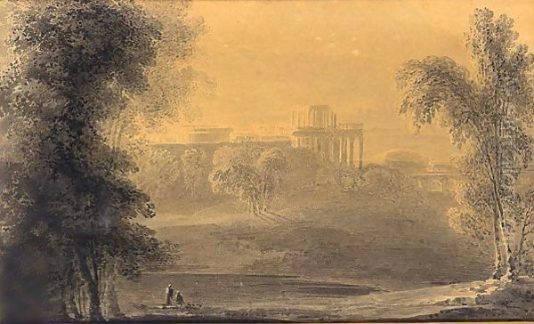 Parkland With Manor House In The Distance - view 1