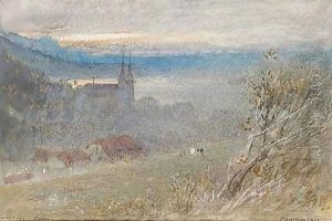 Lucerne, Dawn by Albert Goodwin