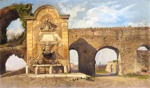 Fountains At Porta Furba by Theodor Esbern Philipsen