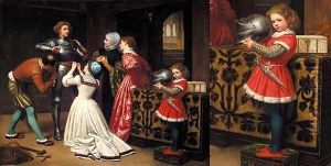 The Arming Of The Young Knight,'God Speed Thee, Then, My Own Brave Boy' by William Frederick Yeames