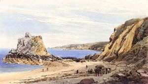 L'Islet In Bouley Bay Looking Towards The Tour De Rozel, Jersey by Thomas Shotter Boys