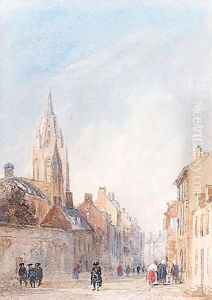 A French Street by David Cox