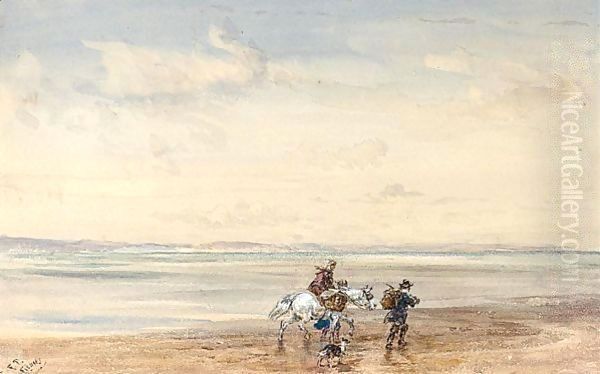 Figures Crossing The Sands by David Cox