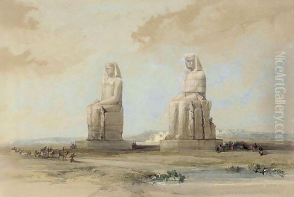 Statues Of Memnon In The Plain Of Thebes - view 1