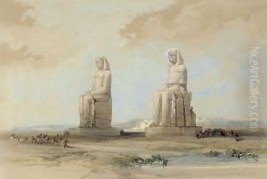 Statues Of Memnon In The Plain Of Thebes