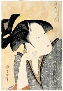 Mono Omou Koi. L'Amour Pensif by Kitagawa Utamaro