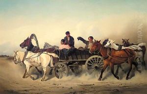 Transporting The Horses by Nikolai Egorovich Sverchkov