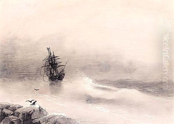 By The Shore In A Stormy Sea - view 1