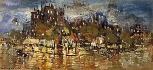 Parisian Boulevard At Night by Konstantin Alexeievitch Korovin