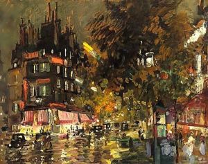 Paris By Night 2 by Konstantin Alexeievitch Korovin