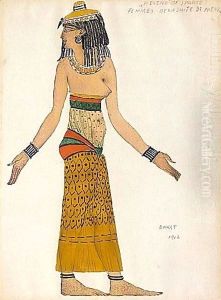 A Costume Design For One Of The Egyptian Slaves Of Menelas In 'Helene Of Sparte', 1912 by Leon Samoilovitch Bakst