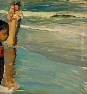 En La Playa De Valencia (On The Beach, Valencia) by Joaquin Sorolla Y Bastida