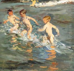 Ninos En La Playa (Children On The Beach) by Joaquin Sorolla Y Bastida